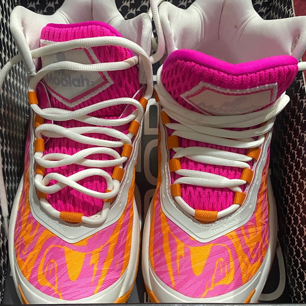 Colorful Kids Sneakers with Pink and Orange Accents
